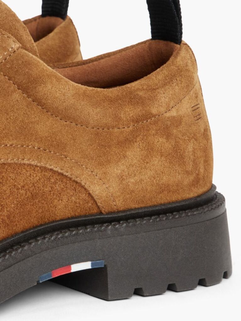 Brown Suede Lace-Up Derby Shoes  Men
