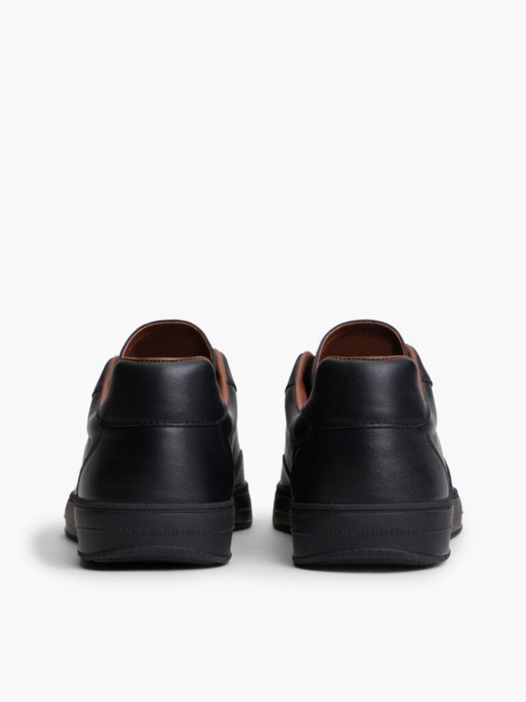Black New York Label Luxe Leather Sneakers  Men