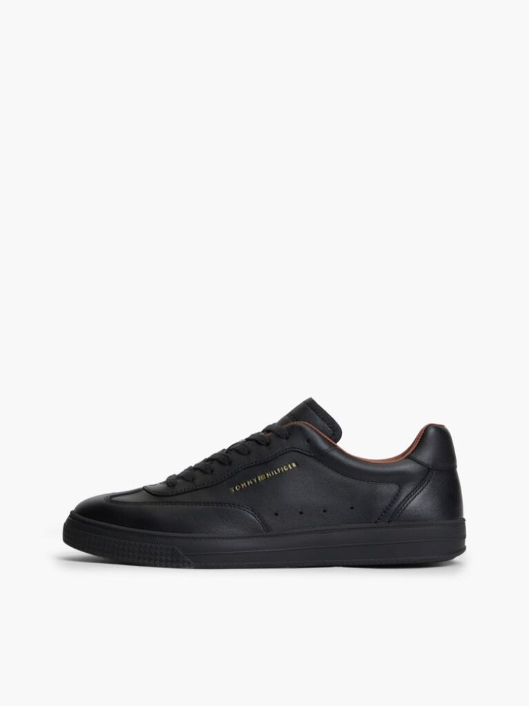 Black New York Label Luxe Leather Sneakers  Men