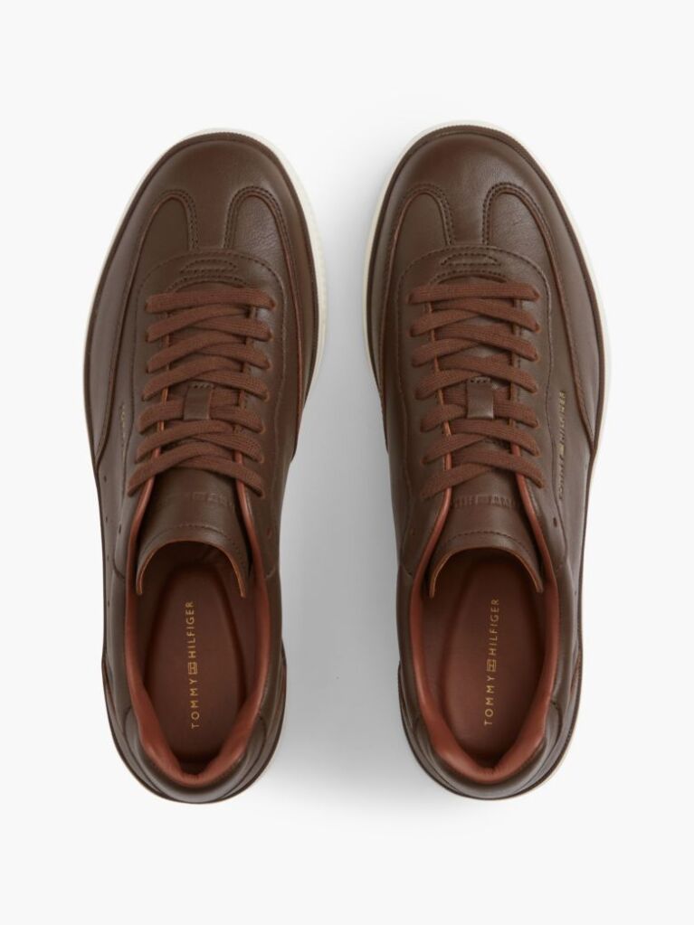 Brown New York Label Luxe Leather Sneakers  Men