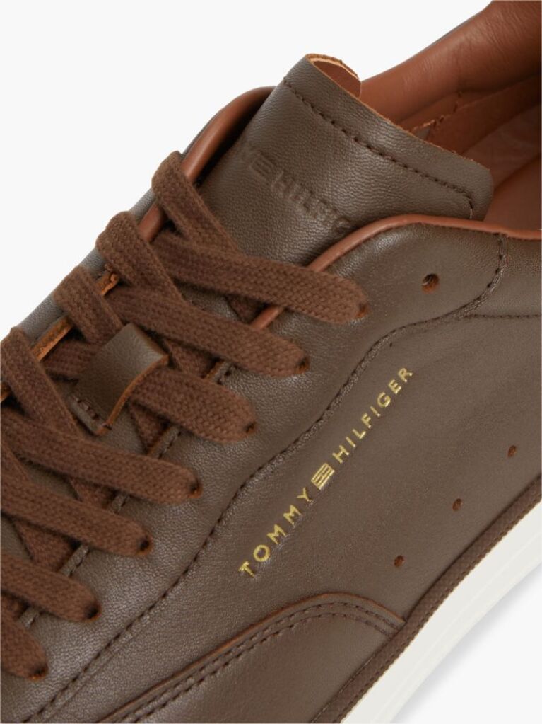 Brown New York Label Luxe Leather Sneakers  Men