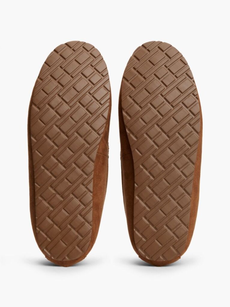 Brown Flag Embroidery Driver Slippers  Men