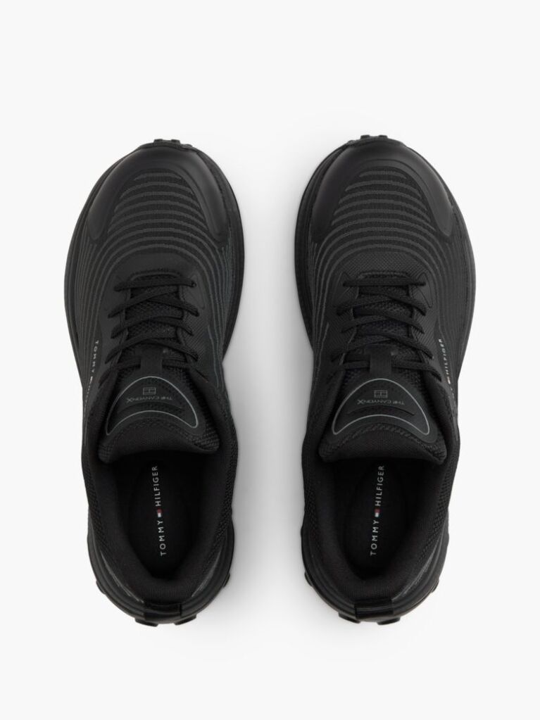 Black Outdoor Jacquard Knit Sneakers  Men