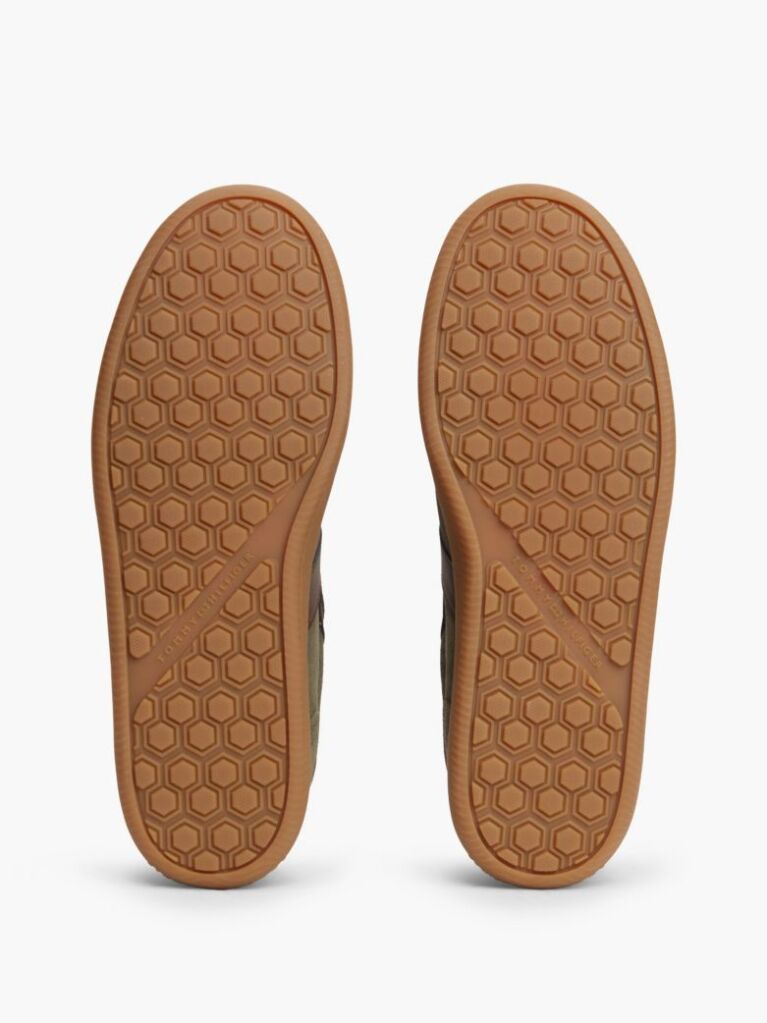 Green Suede Mixed Texture Sneakers  Men