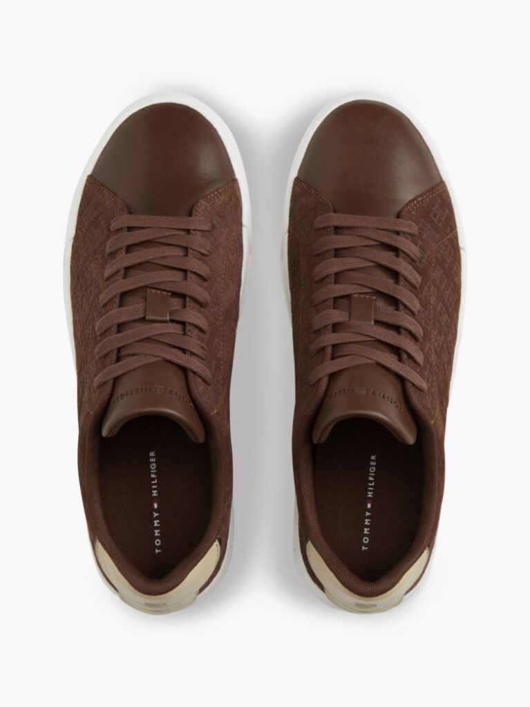 Καφέ TH Monogram Σουέτ Sneakers  Άνδρες