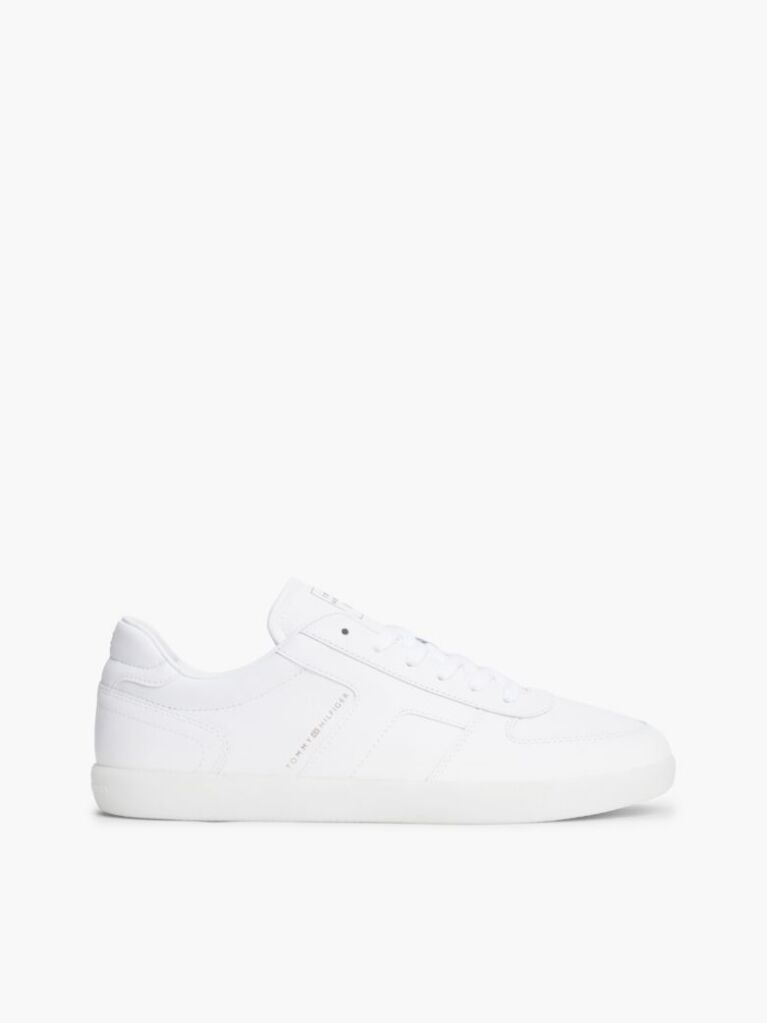 Άσπρο Δερμάτινα Sneakers Με Λογότυπο  Άνδρες