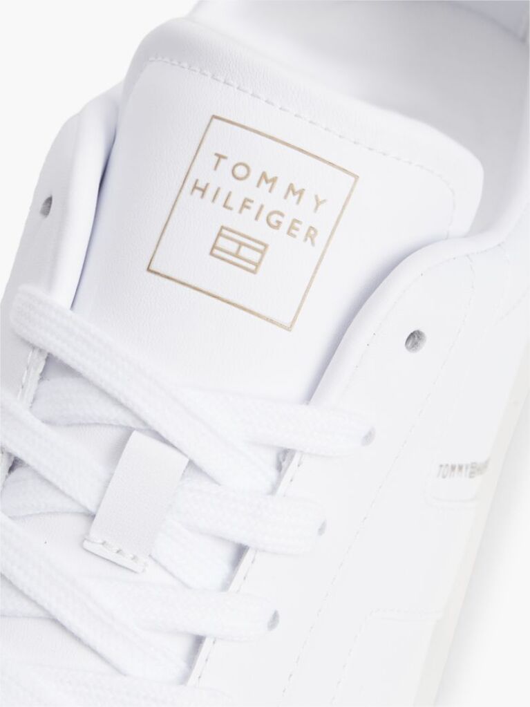 Άσπρο Δερμάτινα Sneakers Με Λογότυπο  Άνδρες