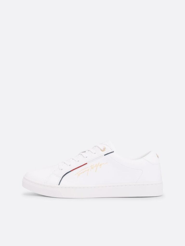 White Signature Cupsole Trainers  Women