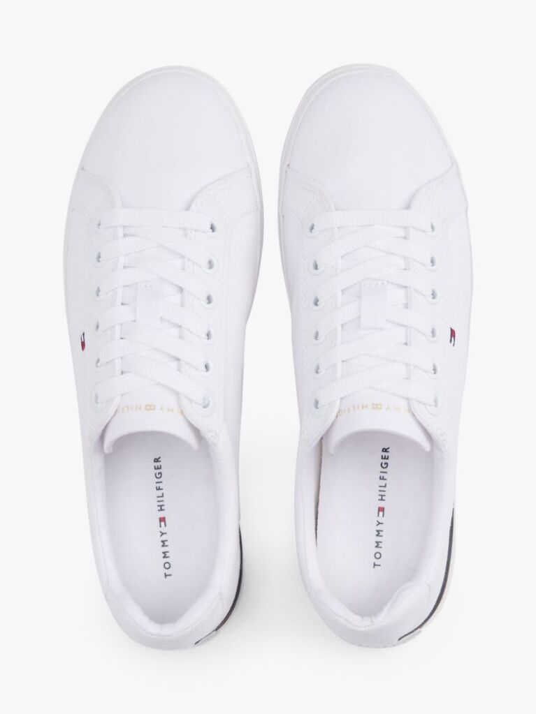 White Essential Signature Tape Trainers  Women