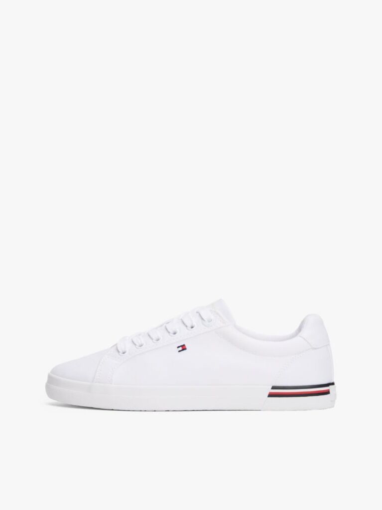 White Essential Signature Tape Trainers  Women