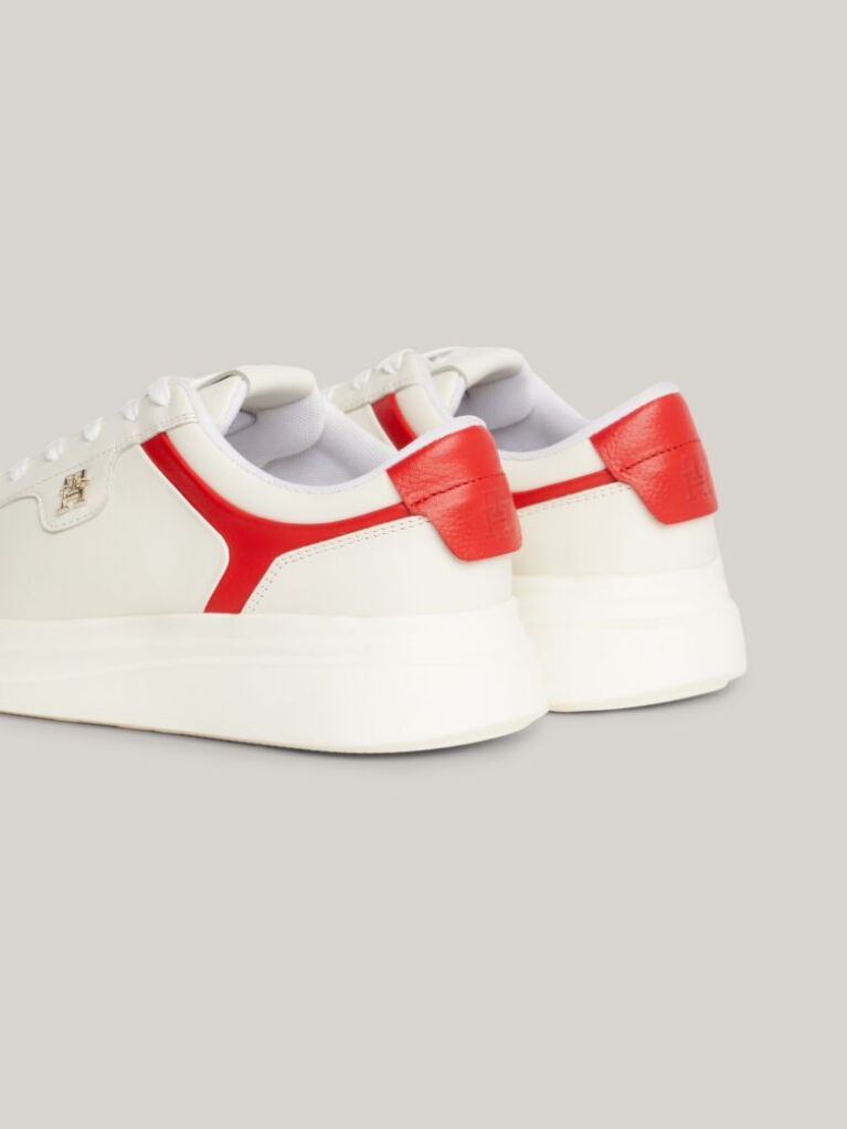 Multi Leather TH Monogram Court Trainers  Women