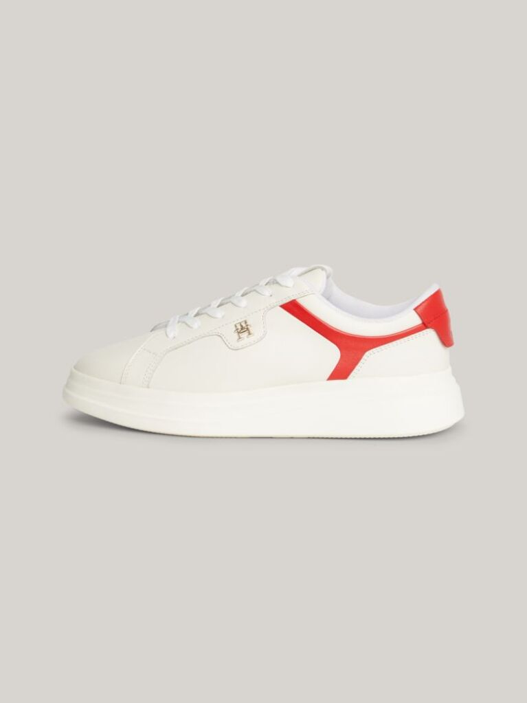 Multi Leather TH Monogram Court Trainers  Women