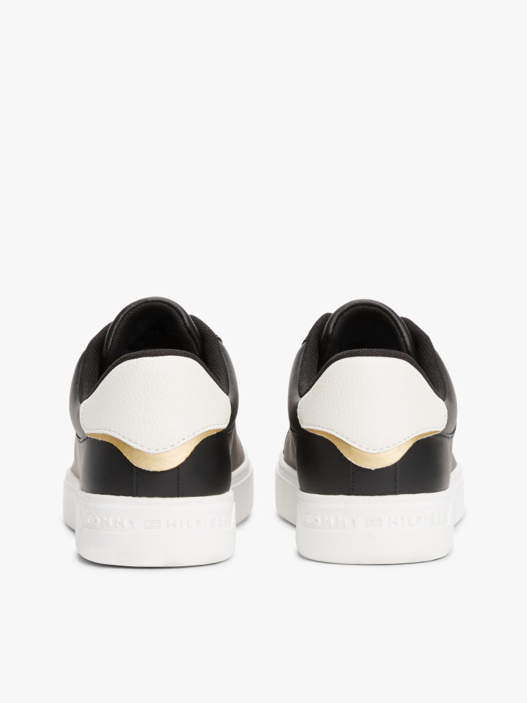 Μαύρο Essential Δερμάτινα Sneakers Με Μεταλλικές Λεπτομέρειες  Γυναίκες
