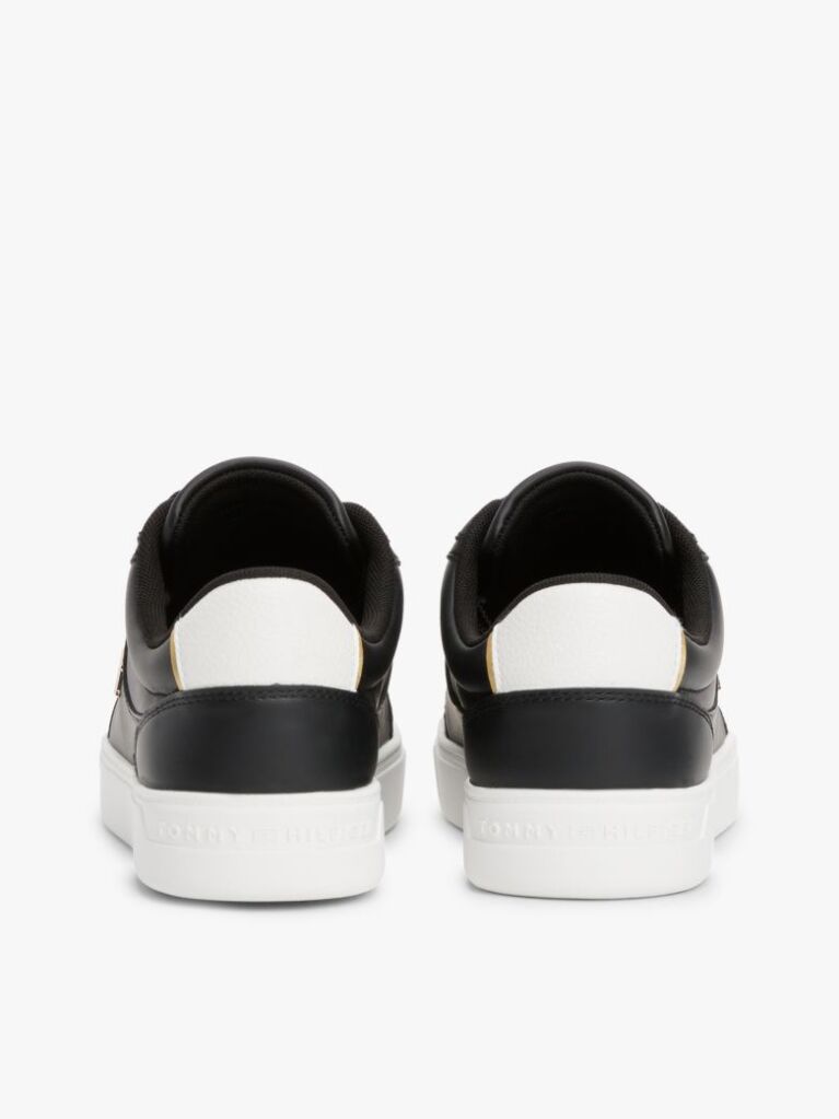 Μαύρο TH Monogram Δερμάτινα Sneakers  Γυναίκες