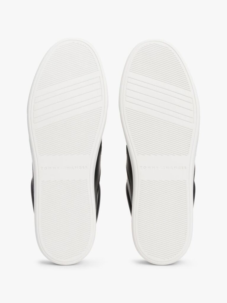 Μαύρο TH Monogram Δερμάτινα Sneakers  Γυναίκες