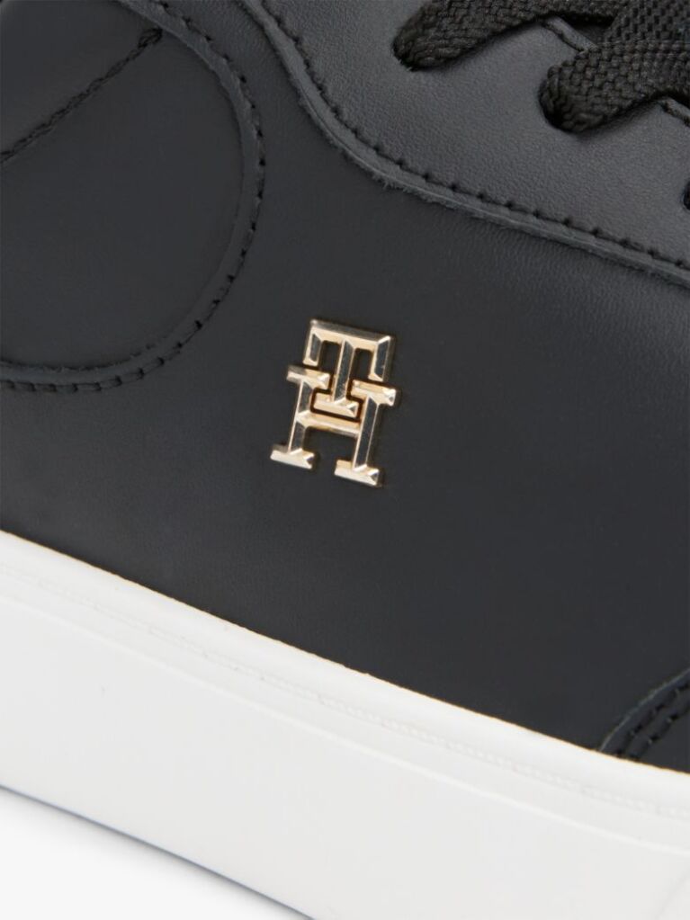 Μαύρο TH Monogram Δερμάτινα Sneakers  Γυναίκες