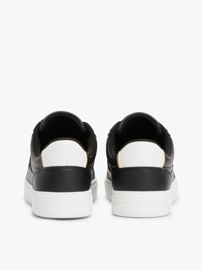 Μαύρο TH Monogram Δερμάτινα Sneakers  Γυναίκες