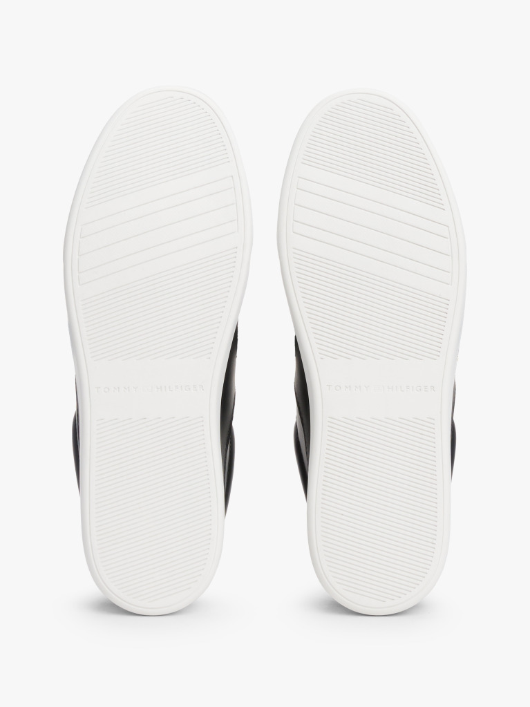 Μαύρο TH Monogram Δερμάτινα Sneakers  Γυναίκες