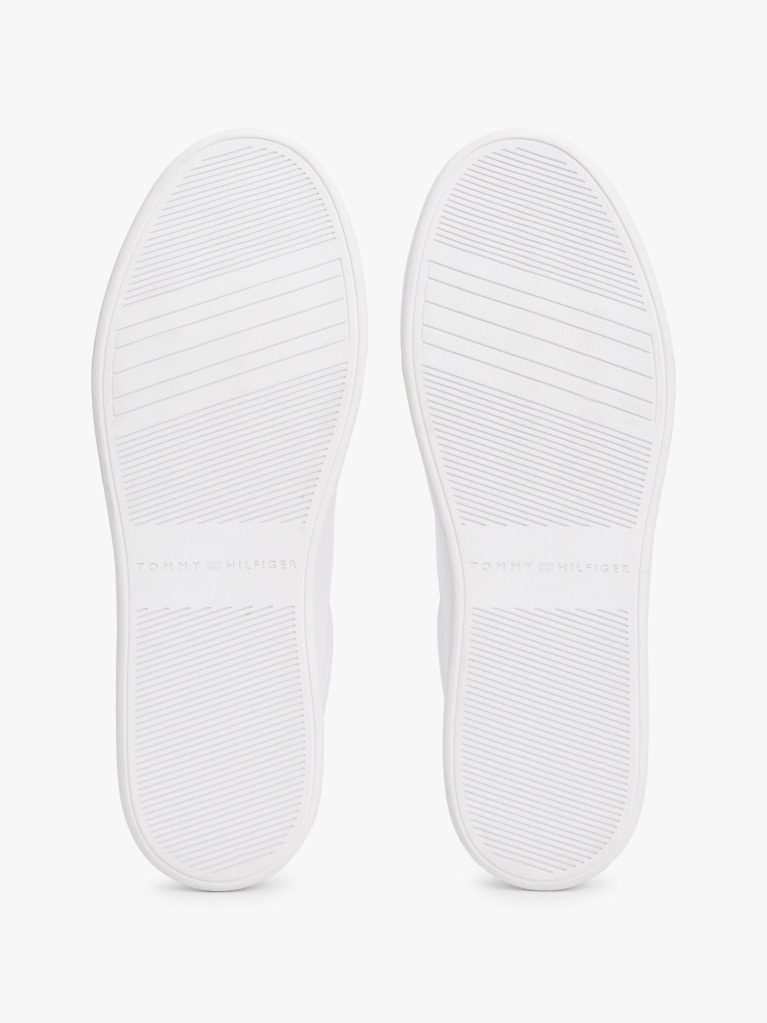 Άσπρο TH Monogram Δερμάτινα Sneakers  Γυναίκες
