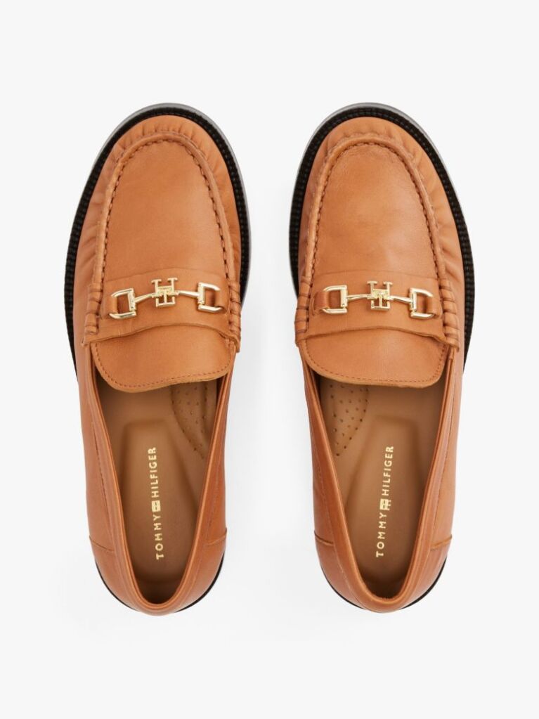Καφέ Δερμάτινα Horsebit Loafers  Γυναίκες