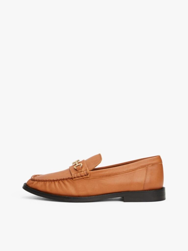 Καφέ Δερμάτινα Horsebit Loafers  Γυναίκες