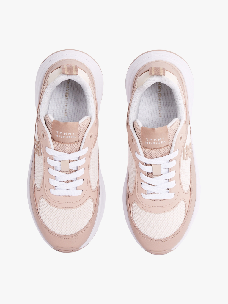 Multi Leather Mixed Texture Chunky Trainers  Women