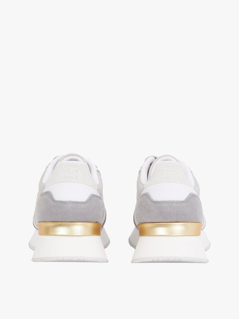 Multi Δερμάτινα Sneakers Με Μεταλλικό Πάνελ  Γυναίκες