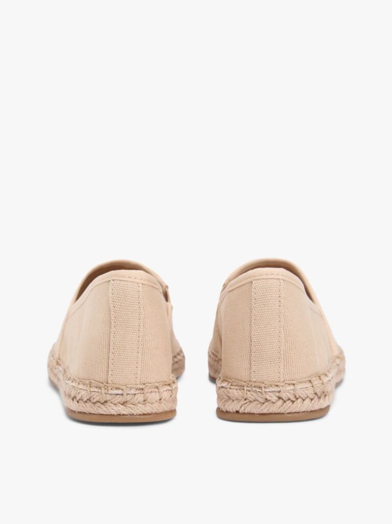 Beige Flag Embroidery Canvas Espadrilles  Women