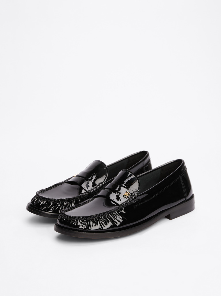 Μαύρο Δερμάτινα Loafers  Γυναίκες