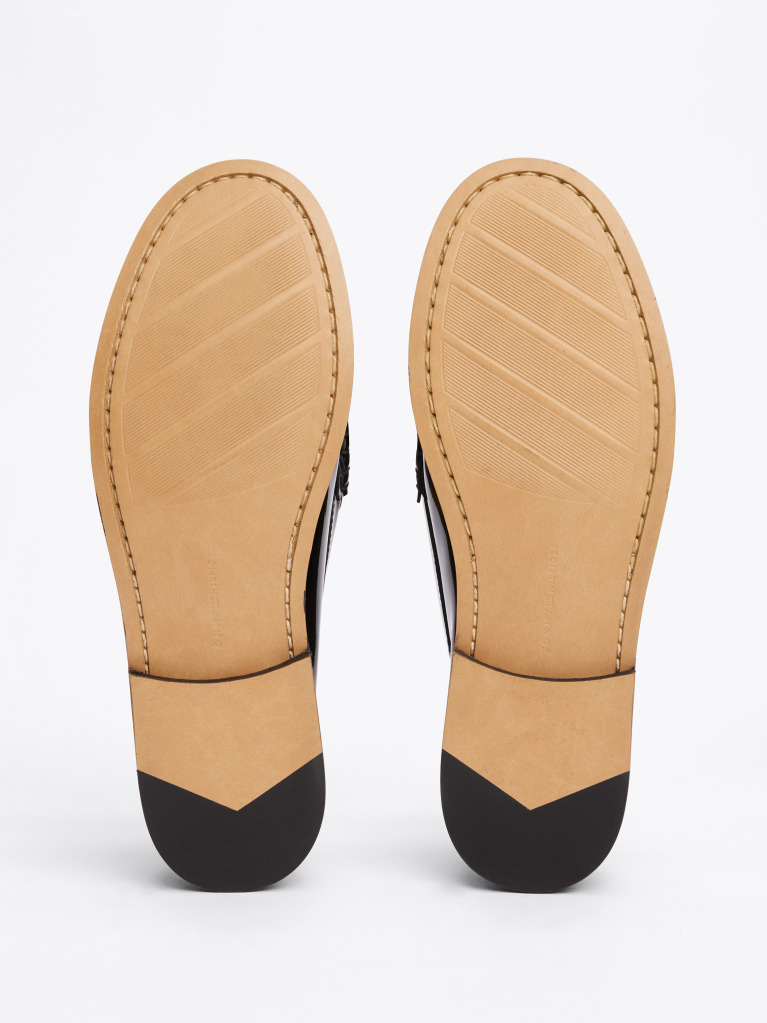 Μαύρο Δερμάτινα Loafers  Γυναίκες