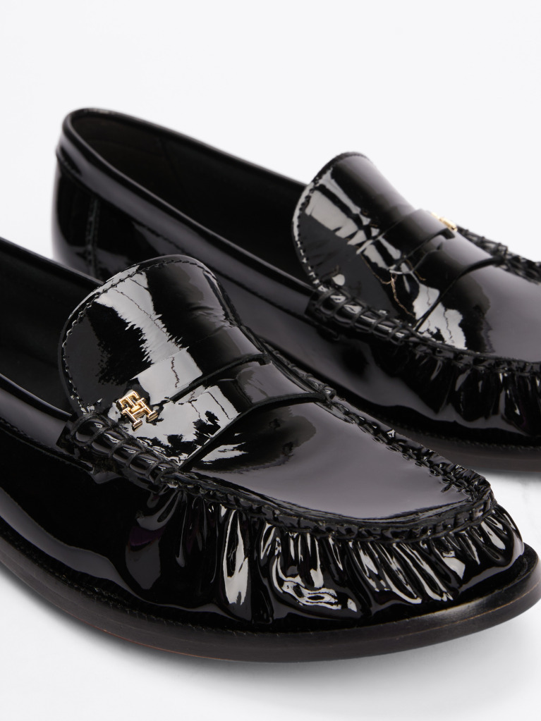 Μαύρο Δερμάτινα Loafers  Γυναίκες