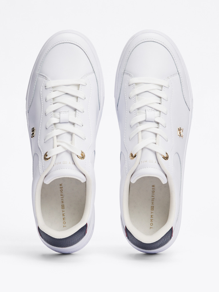 Άσπρο Essential Δερμάτινα Sneakers  Γυναίκες
