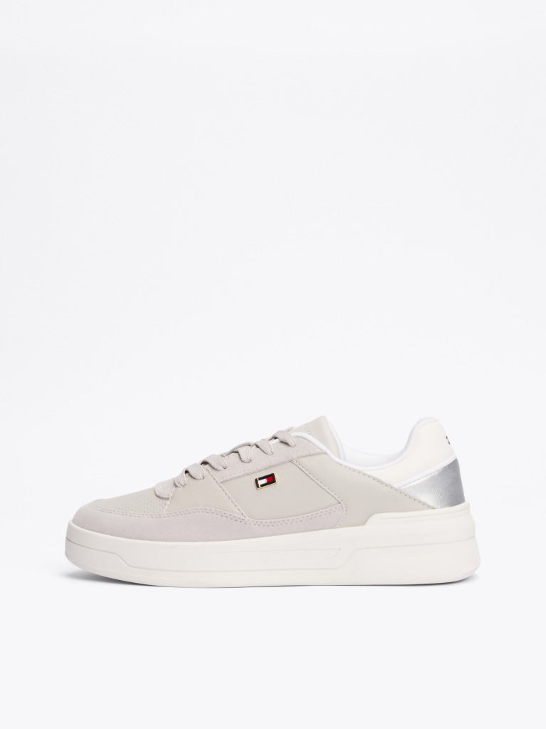 Γκρι Sneakers Με Μεταλιζέ Πάνελ  Γυναίκες