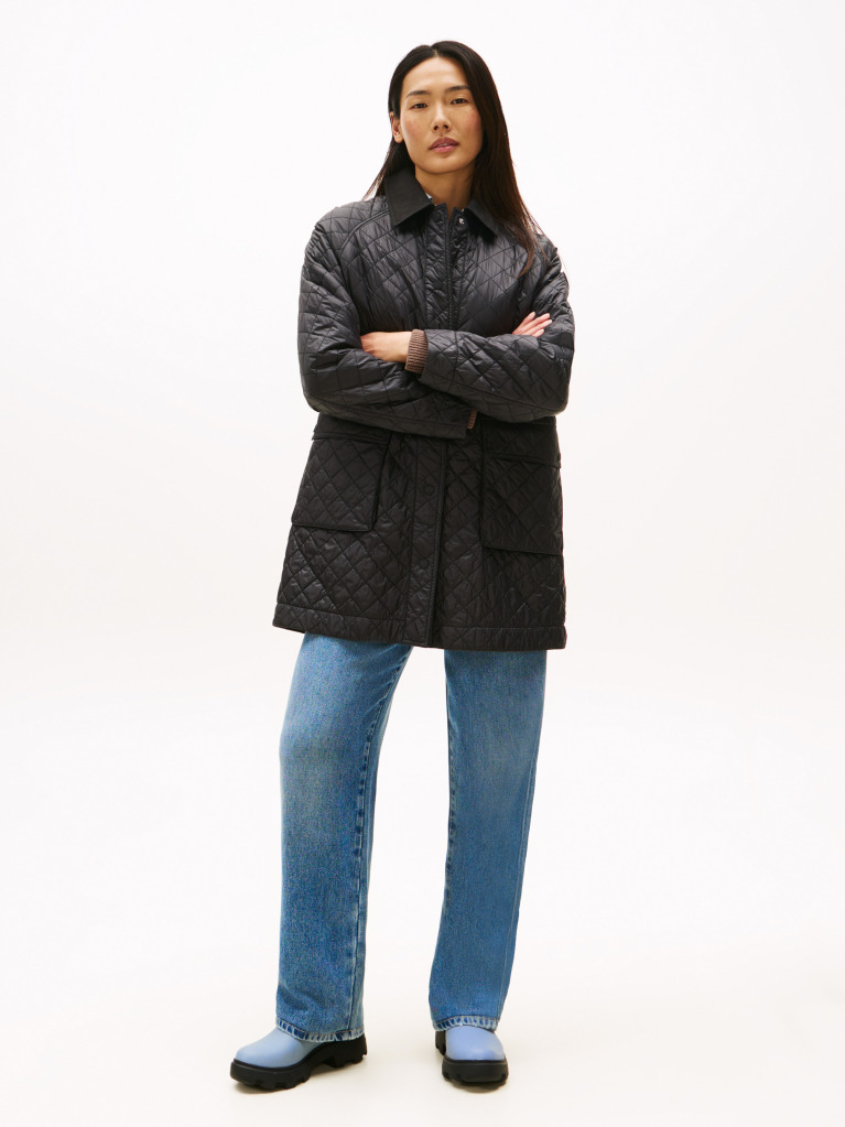 Blue Rubberised Flag Cleat Rain Boots  Women