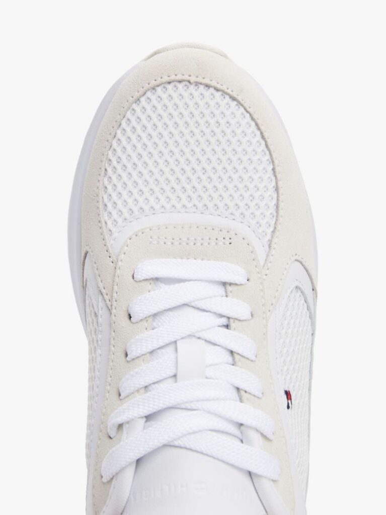 Άσπρο Sneakers Με Μίξη Υφών  Γυναίκες