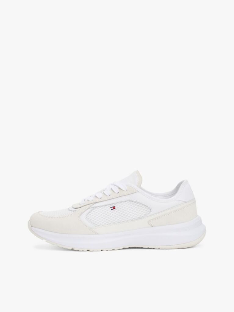 Άσπρο Sneakers Με Μίξη Υφών  Γυναίκες