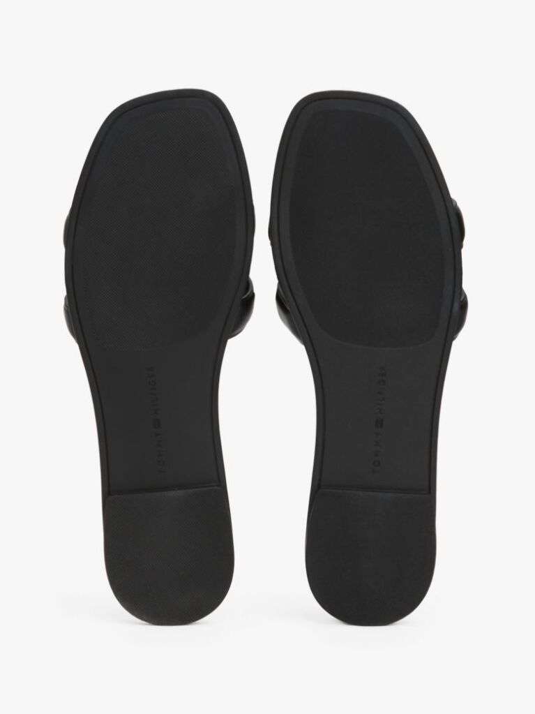 Black Leather TH Monogram Mules  Women