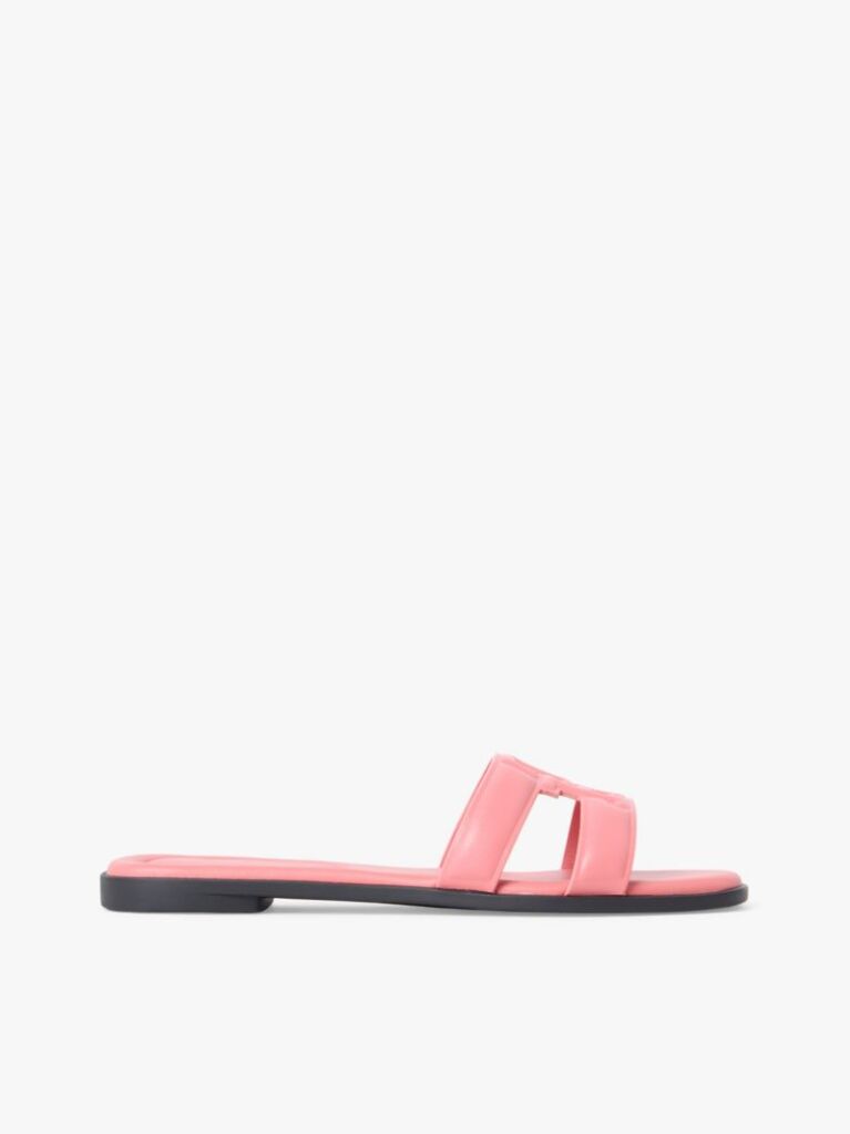 Pink Leather TH Monogram Mules  Women