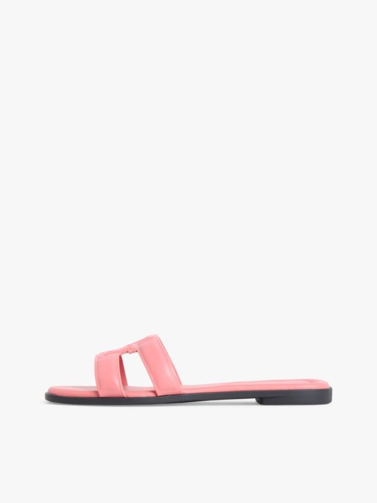Pink Leather TH Monogram Mules  Women