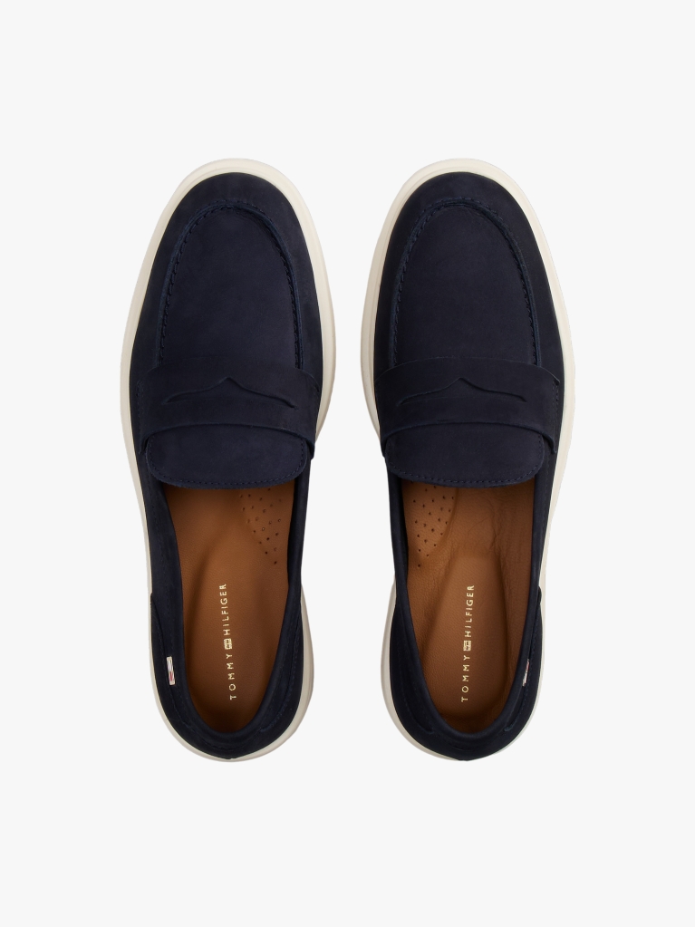 Μπλε Δερμάτινα Loafers Με Σημαιάκι  Γυναίκες