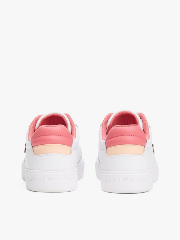 White Leather Colour Pop Court Trainers  Women