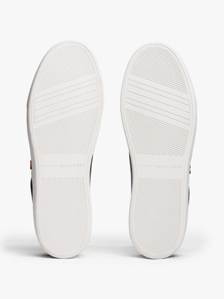 Μαύρο Δερμάτινα Sneakers Με Colour-Pop Λεπτομέρειες  Γυναίκες