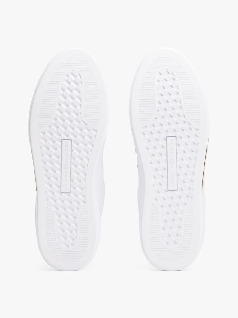 Άσπρο Δερμάτινα Sneakers Με Χρυσές Λεπτομέρειες  Γυναίκες