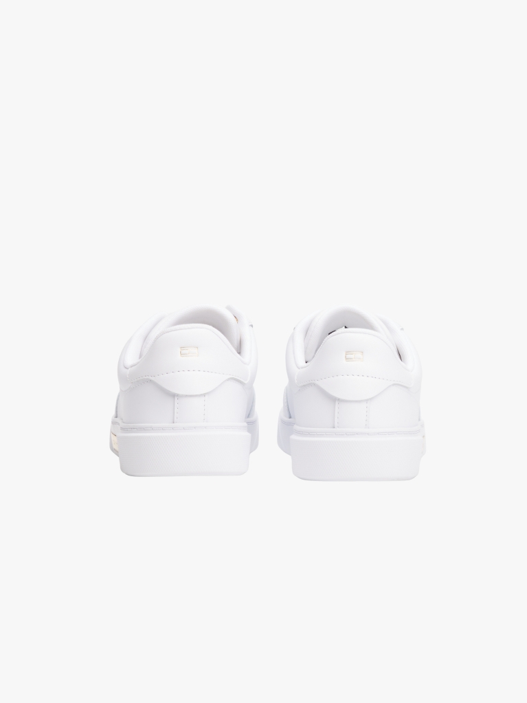 Άσπρο Δερμάτινα Sneakers Με Χρυσές Λεπτομέρειες  Γυναίκες