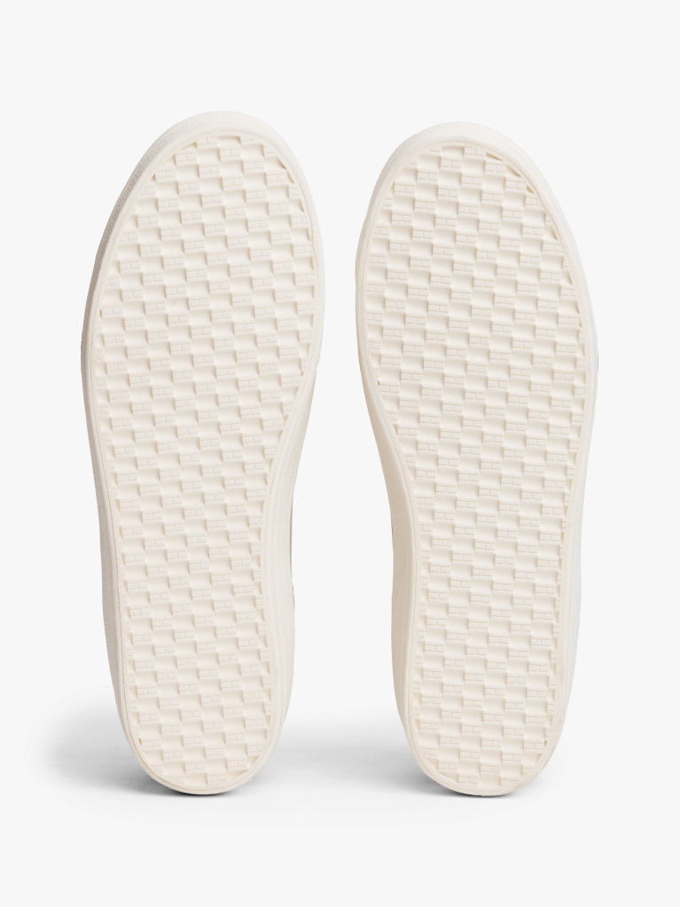 Beige Leather Chunky Sole Trainers  Women