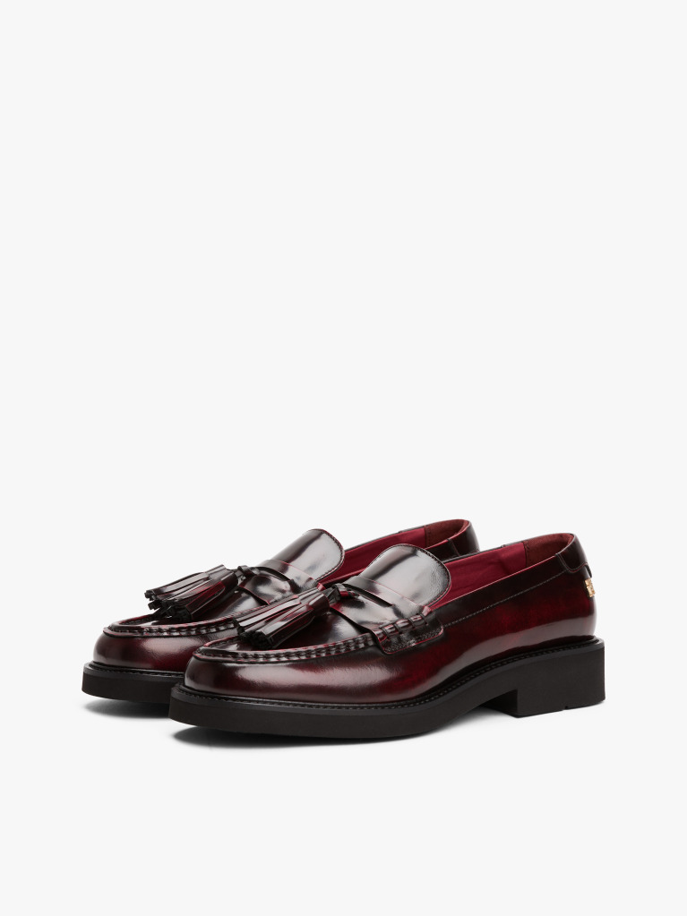 Κόκκινο Δερμάτινα Loafers  Γυναίκες