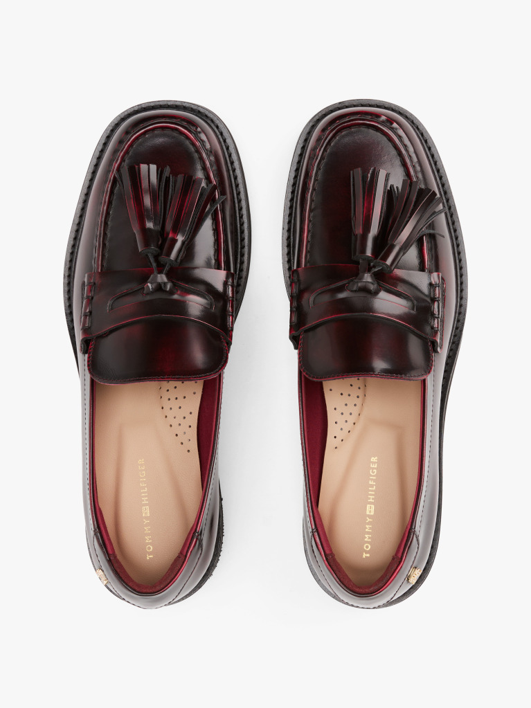 Κόκκινο Δερμάτινα Loafers  Γυναίκες