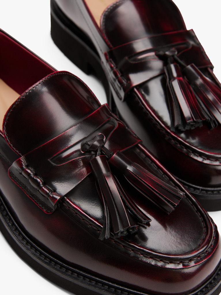Κόκκινο Δερμάτινα Loafers  Γυναίκες