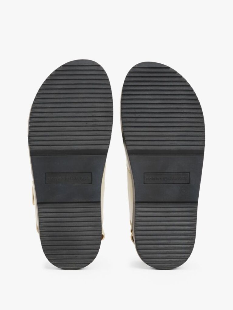 Beige TH Monogram Leather Cleat Sandals  Women