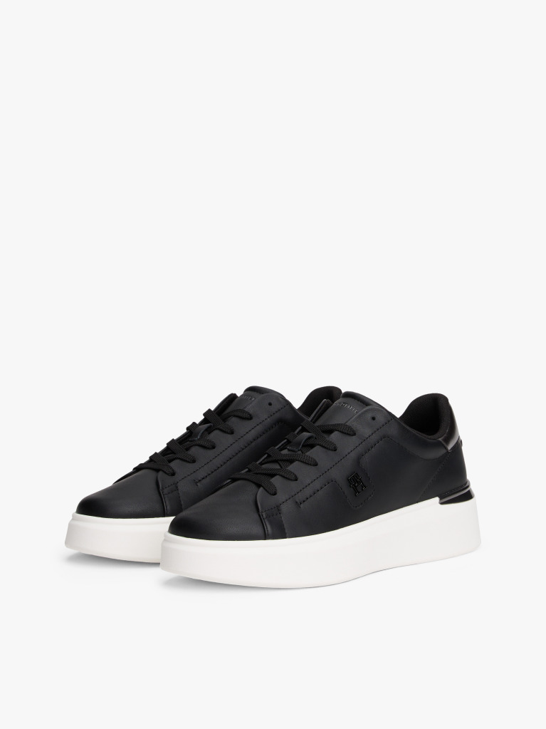 Black Chic Platform Sneaker Gold  Women
